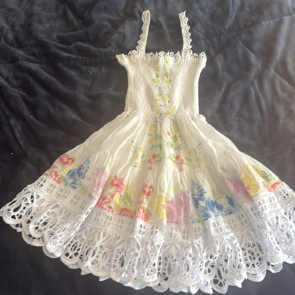 charo ruiz white floral mini dress